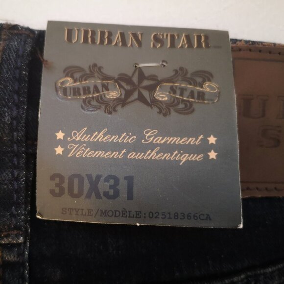 NWT Urban Star Men's Dark Wash Size 30/31 Relaxed Fit Blue Jeans - Picture 4 of 13